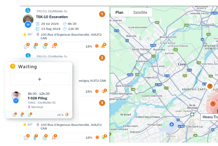 Logiciel de projets en construction